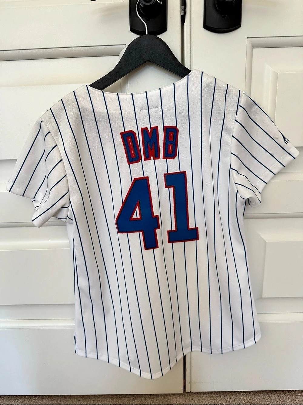 Majestic Chicago Cubs #41 DMB jersey Striped Jersey White Small NWT